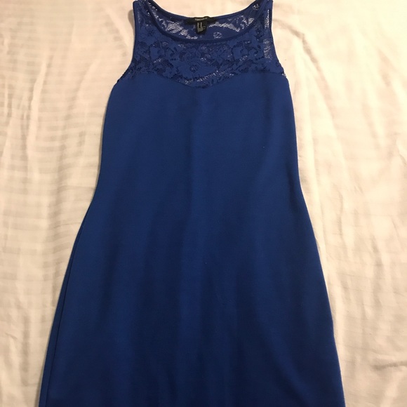 Forever 21 Dresses & Skirts - Royal Blue dress with lace top